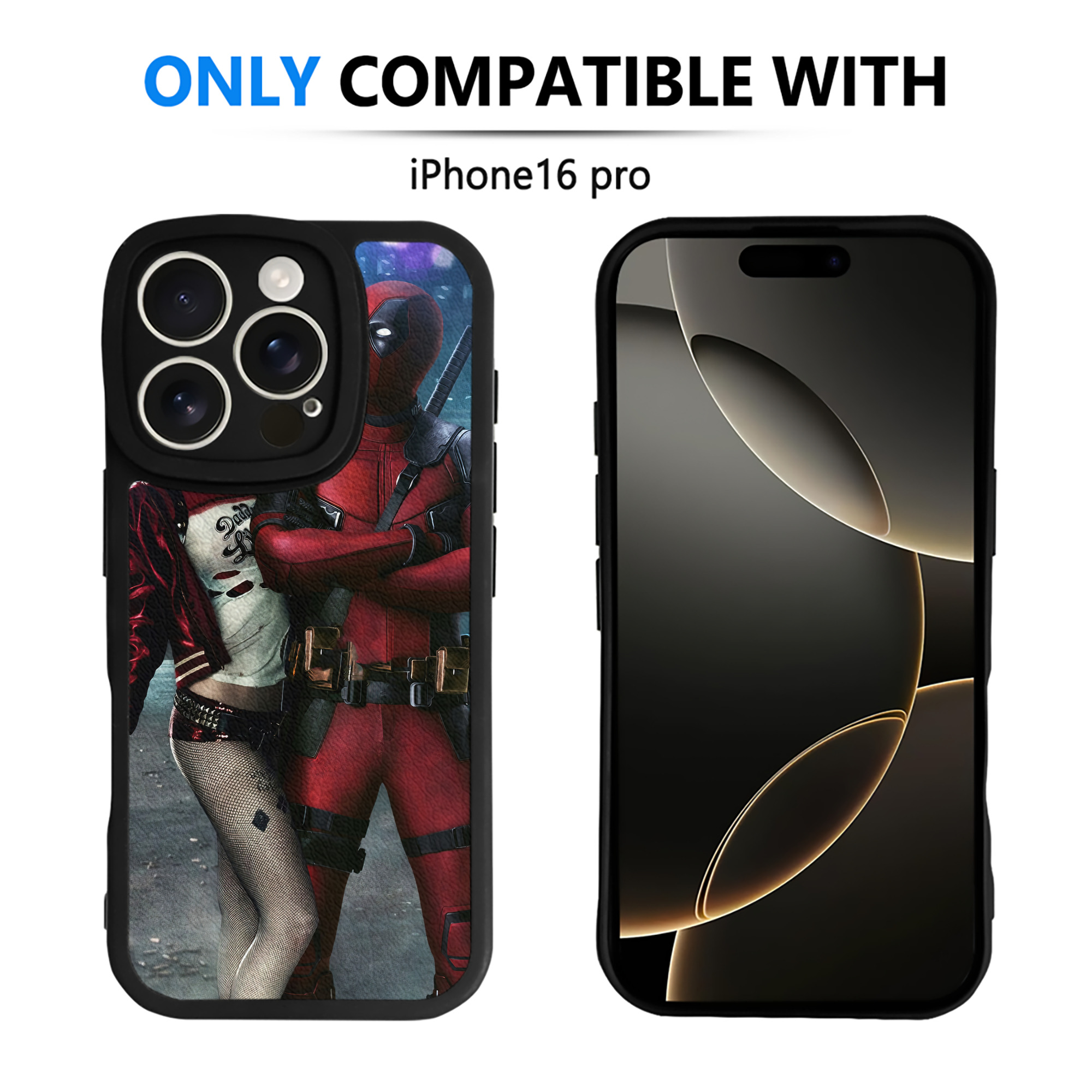 （画像用） Deadpool デッドプール 【iPhone 16シリーズ対応】シリコンスマホケース（レザー調） 材質：シリコン